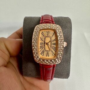 Women’s Red Leather Watch